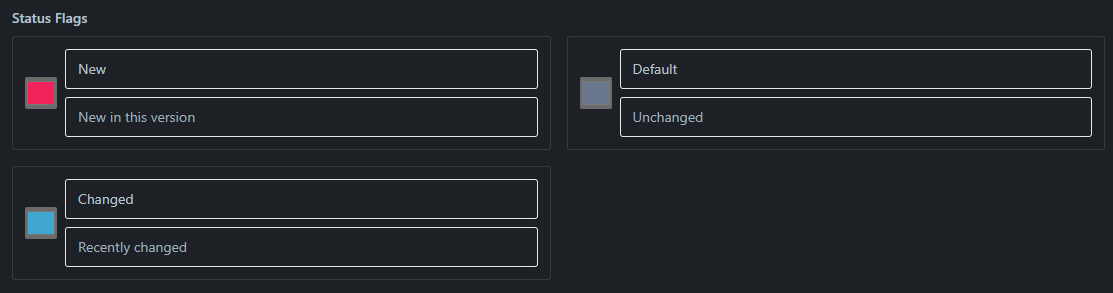 Status Flags Configuration